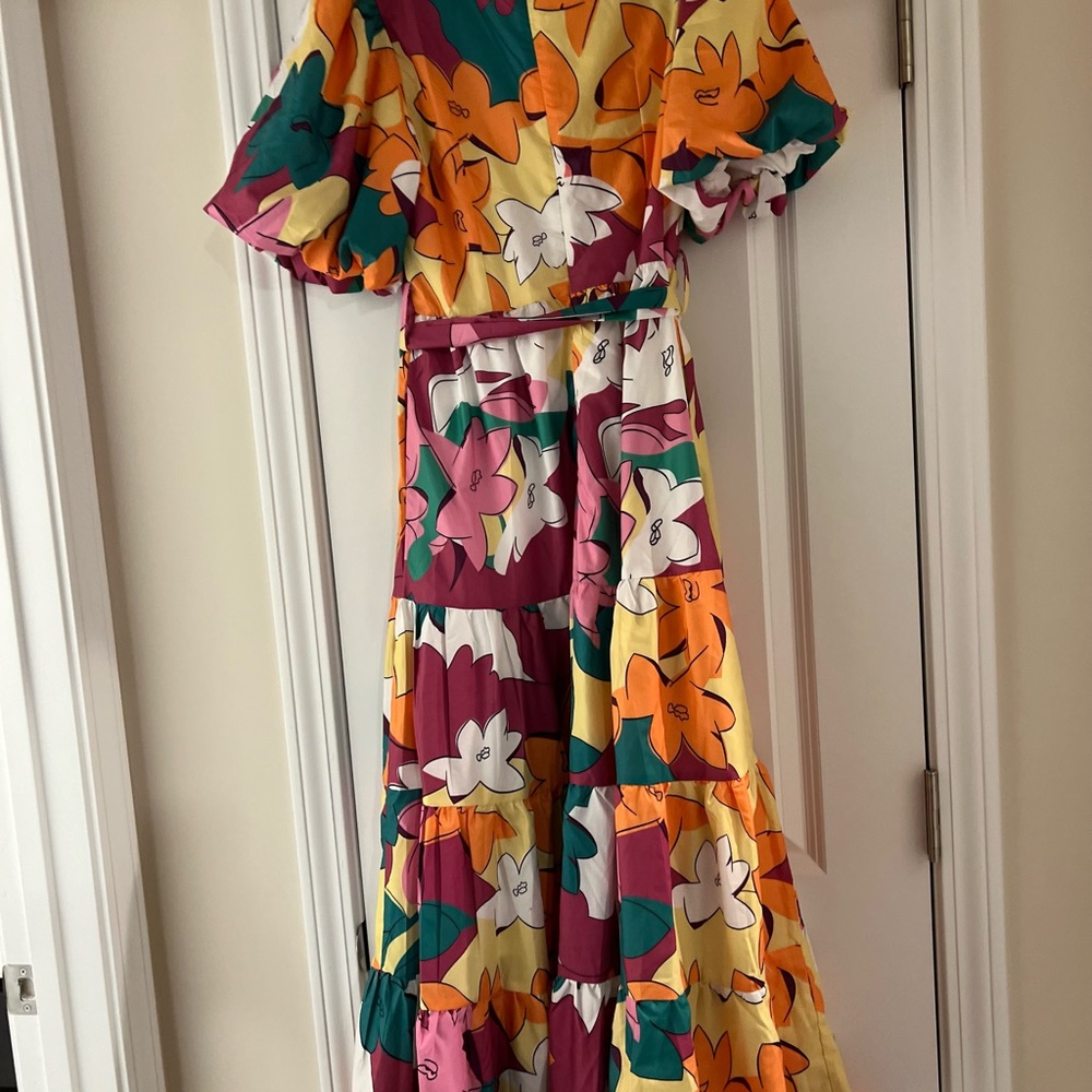 Chicwish Colorful Floral Midi Dress - Picture 5 of 6